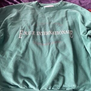 Vintage  green ENUF Internationale  sweatshirt.
